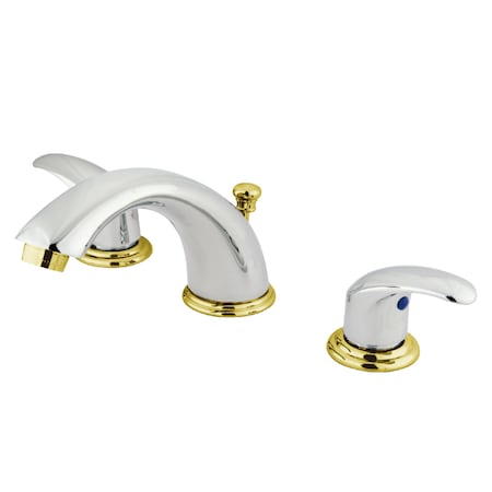 Kingston Brass 8" Widespread Bathroom Faucet, Chrome/Polished Brass KB6964LL